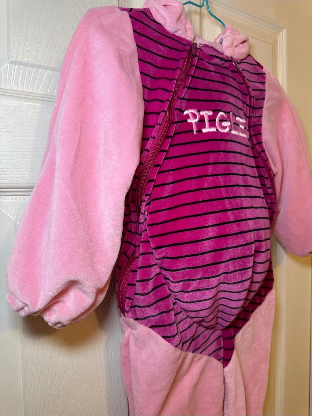 Vintage Disney Store Piglet Hooded One-Piece Costume Size 18-24 Months